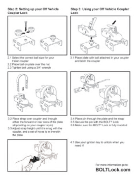 Trailer Coupler Instructions Page 1